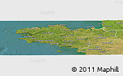 Satellite Panoramic Map of Bretagne