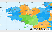 Political Simple Map of Bretagne