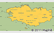 Savanna Style Simple Map of Bretagne, cropped outside