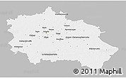Gray 3D Map of Orléans, single color outside