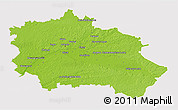 Physical 3D Map of Orléans, cropped outside