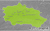 Physical 3D Map of Orléans, desaturated