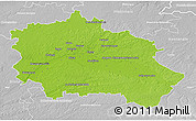 Physical 3D Map of Orléans, lighten, desaturated