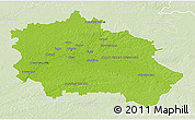 Physical 3D Map of Orléans, lighten