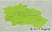 Physical 3D Map of Orléans, lighten, semi-desaturated