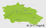Physical 3D Map of Orléans, single color outside