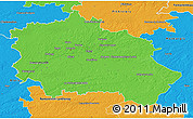 Political 3D Map of Orléans