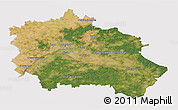 Satellite 3D Map of Orléans, cropped outside