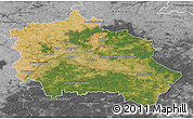 Satellite 3D Map of Orléans, desaturated