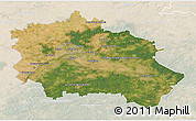 Satellite 3D Map of Orléans, lighten