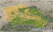 Satellite 3D Map of Orléans, semi-desaturated