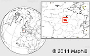 Blank Location Map of Orléans