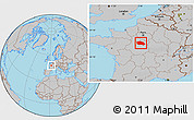 Gray Location Map of Orléans