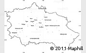 Blank Simple Map of Orléans, cropped outside