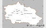 Gray Simple Map of Orléans, cropped outside