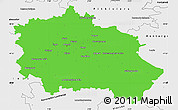 Political Simple Map of Orléans, single color outside, borders and labels