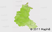 Physical 3D Map of Champagne-Ardenne, cropped outside