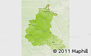 Physical 3D Map of Champagne-Ardenne, lighten