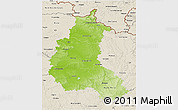 Physical 3D Map of Champagne-Ardenne, shaded relief outside