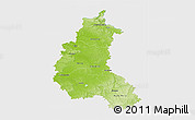 Physical 3D Map of Champagne-Ardenne, single color outside