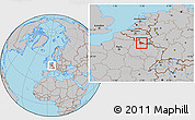 Gray Location Map of Sedan