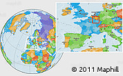 Political Location Map of Sedan, within the entire country