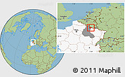 Savanna Style Location Map of Sedan, highlighted country, highlighted grandparent region