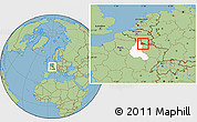 Savanna Style Location Map of Sedan, highlighted grandparent region