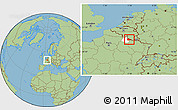 Savanna Style Location Map of Sedan, highlighted parent region