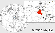 Blank Location Map of Champagne-Ardenne