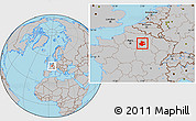 Gray Location Map of Épernay