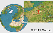 Satellite Location Map of Épernay