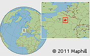 Savanna Style Location Map of Épernay