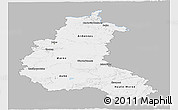 Gray Panoramic Map of Champagne-Ardenne, single color outside