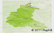 Physical Panoramic Map of Champagne-Ardenne, lighten