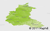 Physical Panoramic Map of Champagne-Ardenne, single color outside