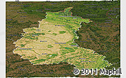 Satellite Panoramic Map of Champagne-Ardenne, darken