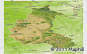 Satellite Panoramic Map of Champagne-Ardenne, physical outside