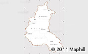 Classic Style Simple Map of Champagne-Ardenne, cropped outside