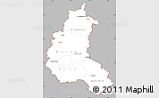 Gray Simple Map of Champagne-Ardenne, cropped outside