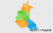 Political Simple Map of Champagne-Ardenne, single color outside