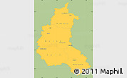 Savanna Style Simple Map of Champagne-Ardenne, single color outside