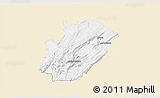 Classic Style 3D Map of Saint-Claude, single color outside
