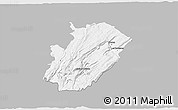Gray 3D Map of Saint-Claude, single color outside