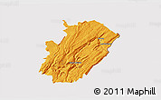 Political 3D Map of Saint-Claude, cropped outside