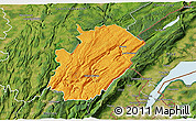 Political 3D Map of Saint-Claude, satellite outside