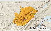 Political 3D Map of Saint-Claude, shaded relief outside