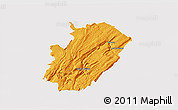 Political 3D Map of Saint-Claude, single color outside