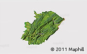 Satellite 3D Map of Saint-Claude, cropped outside