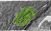 Satellite 3D Map of Saint-Claude, desaturated